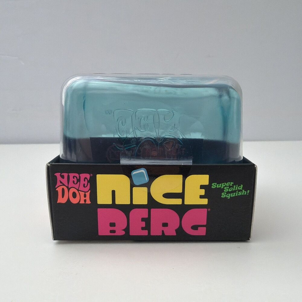 NeeDoh Nice Berg Blue XL Giant Nee Doh Niceberg Solid Squish Cube Block - NEW